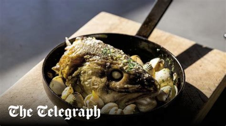 Roast cod’s head with cockles recipe