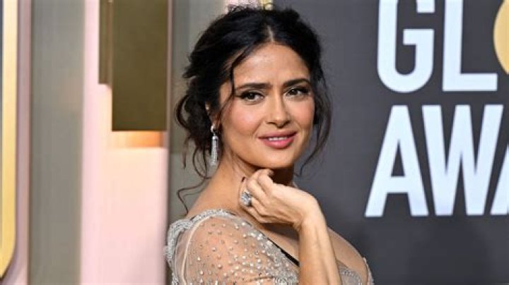 Salma Hayek grabs the attention again with a see-through dress