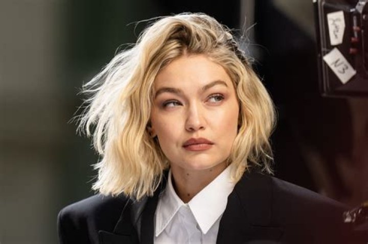 See Gigi Hadid's Cropped Belted Blazer and Wide Pants