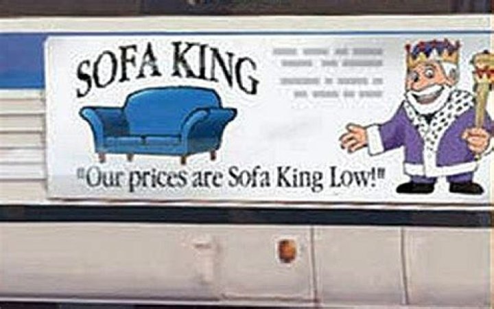Sofa King advert banned for 'swearing' slogan