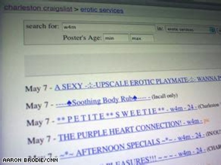 State vows criminal action over Craigslist sex ads