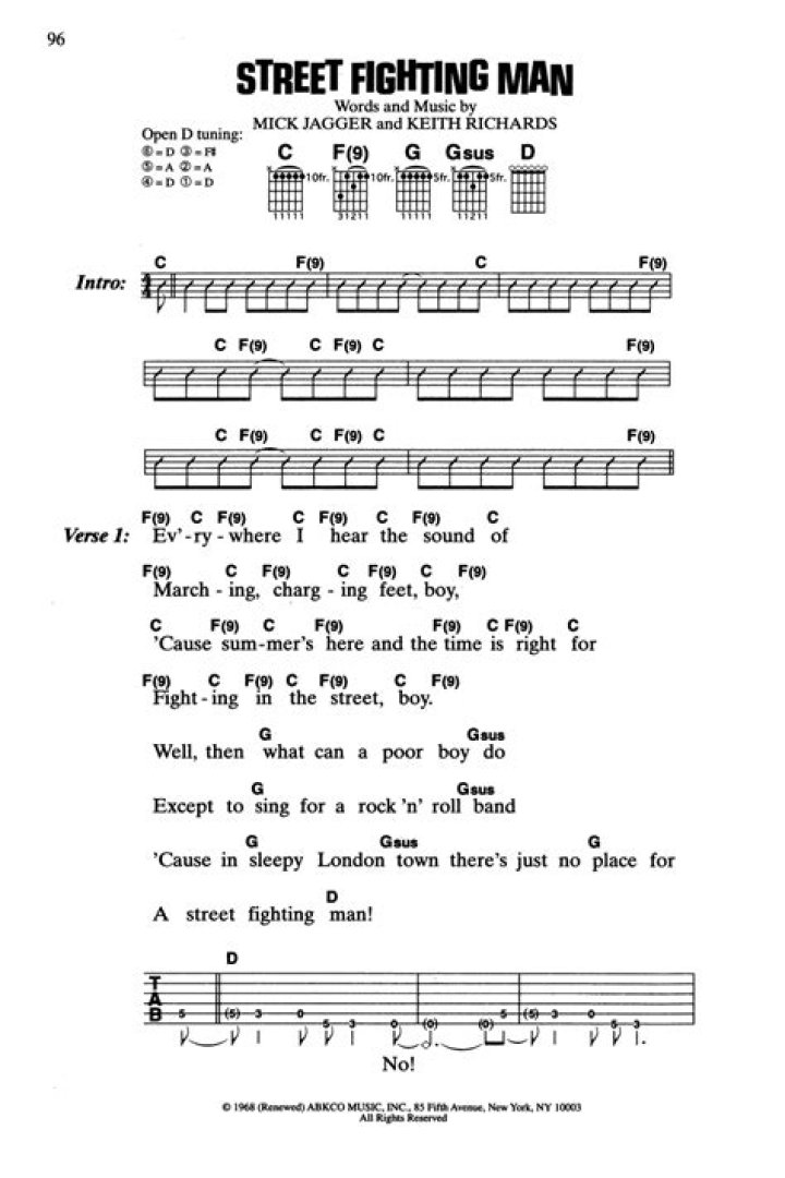 Street Fighting Man Lyrics
