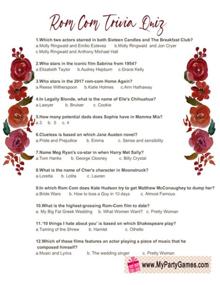 The Rom-Com Puzzle