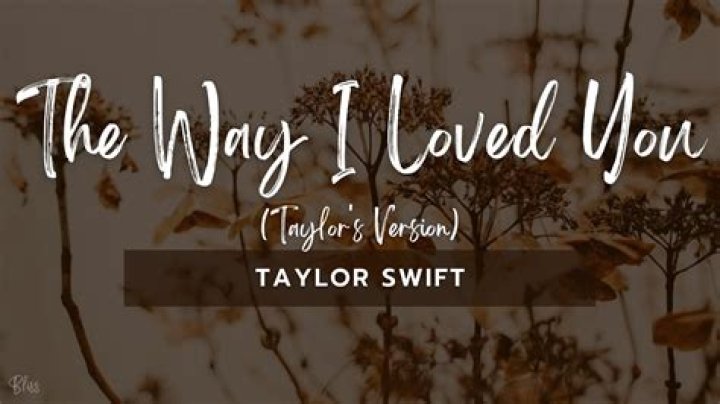 “The Way I Loved You” by Taylor Swift