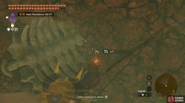 TOTK Gerudo's Colossal Fossil Guide, Gerudo Great Skeleton Location