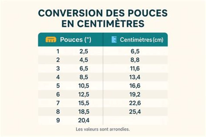 Un pouce est égal à combien de centimètres ? Comment convertir les in en cm facilement?