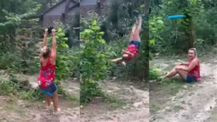 Video Of Woman Who Flips Upside Down On Zipline Leaves Internet In Splits