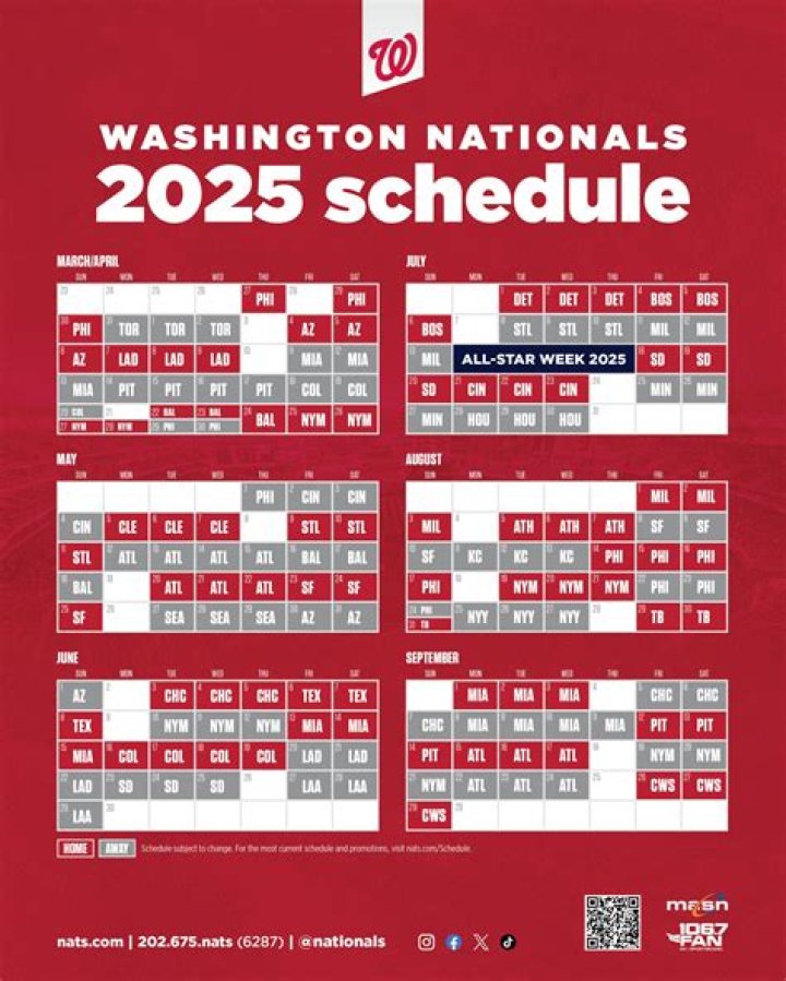 Washington Nationals Schedule - 2024 MLB Games