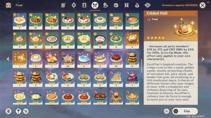 What are all the special dishes in Genshin Impact?