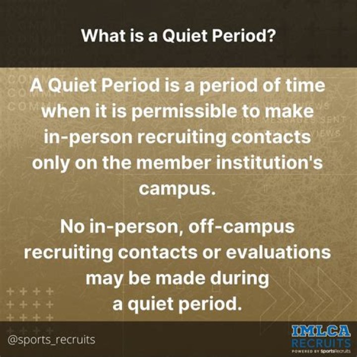What is the NCAA Quiet Period?