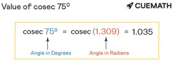 What is the value of Cosec 75 degree?