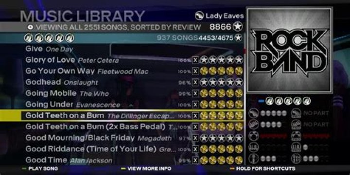 What songs are on Band Hero?