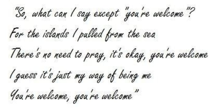 “You’re Welcome” by Dwayne “The Rock” Johnson